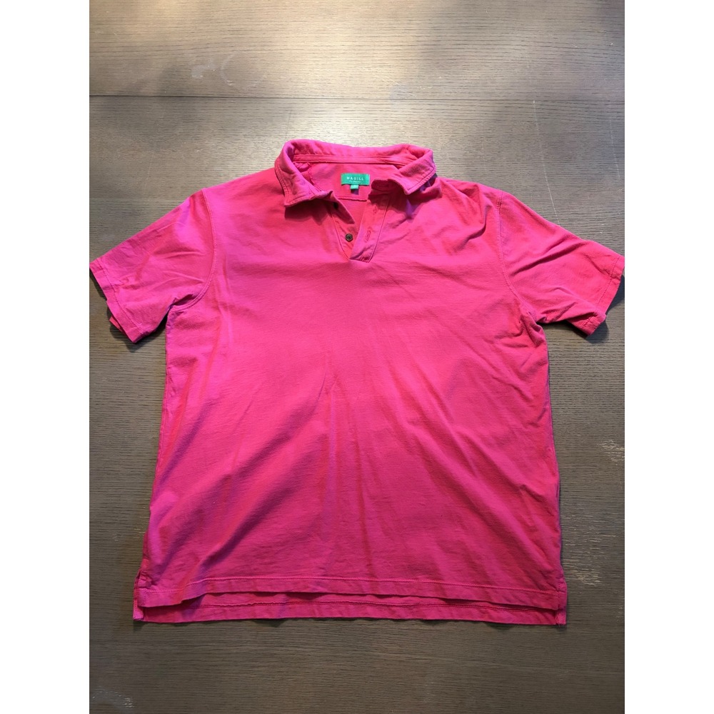 Magill Los Angeles Mens XL Pink Cotton Short Sleeve Polo Shirt Made in USA